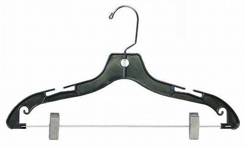 Black Plastic Suit Hangers w/Clips