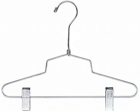 Children's Metal Combination Hanger w/Clips - 12"(No Loop)
