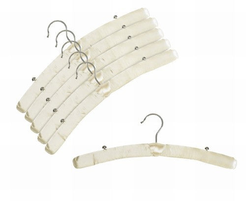 Satin Padded Top Hangers (Ivory)