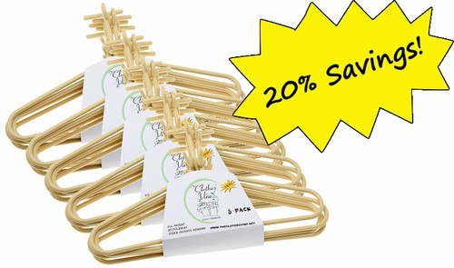 Tan Plastic "Clothes Vine" Hangers (25) Pack