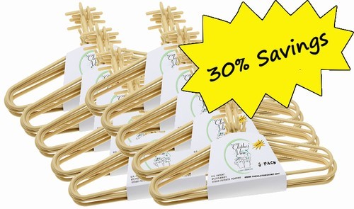 Tan Plastic "Clothes Vine" Hangers (50) Pack