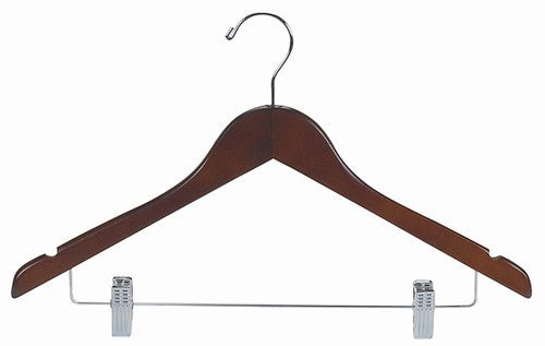 Walnut & Chrome Flat Combination Hanger