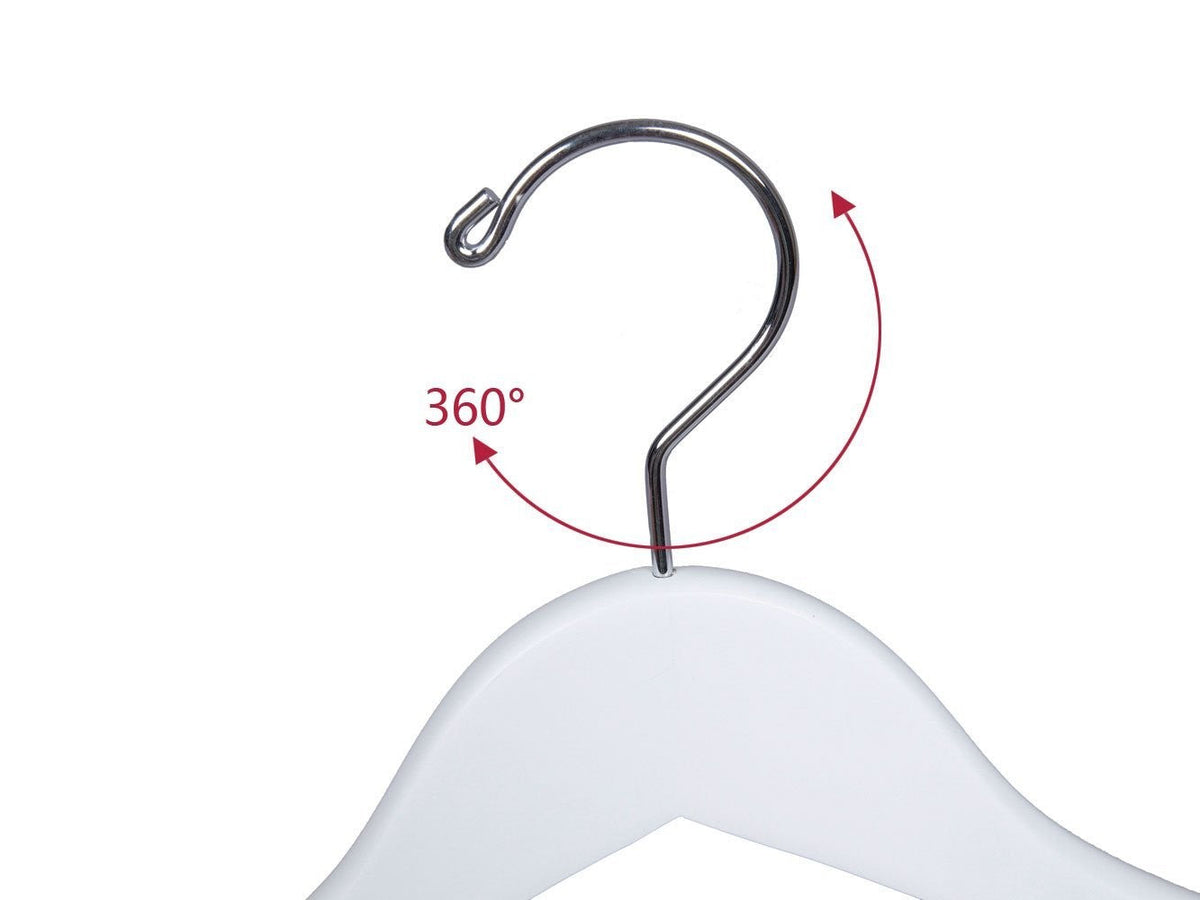 White Wooden Suit Hanger with Bar