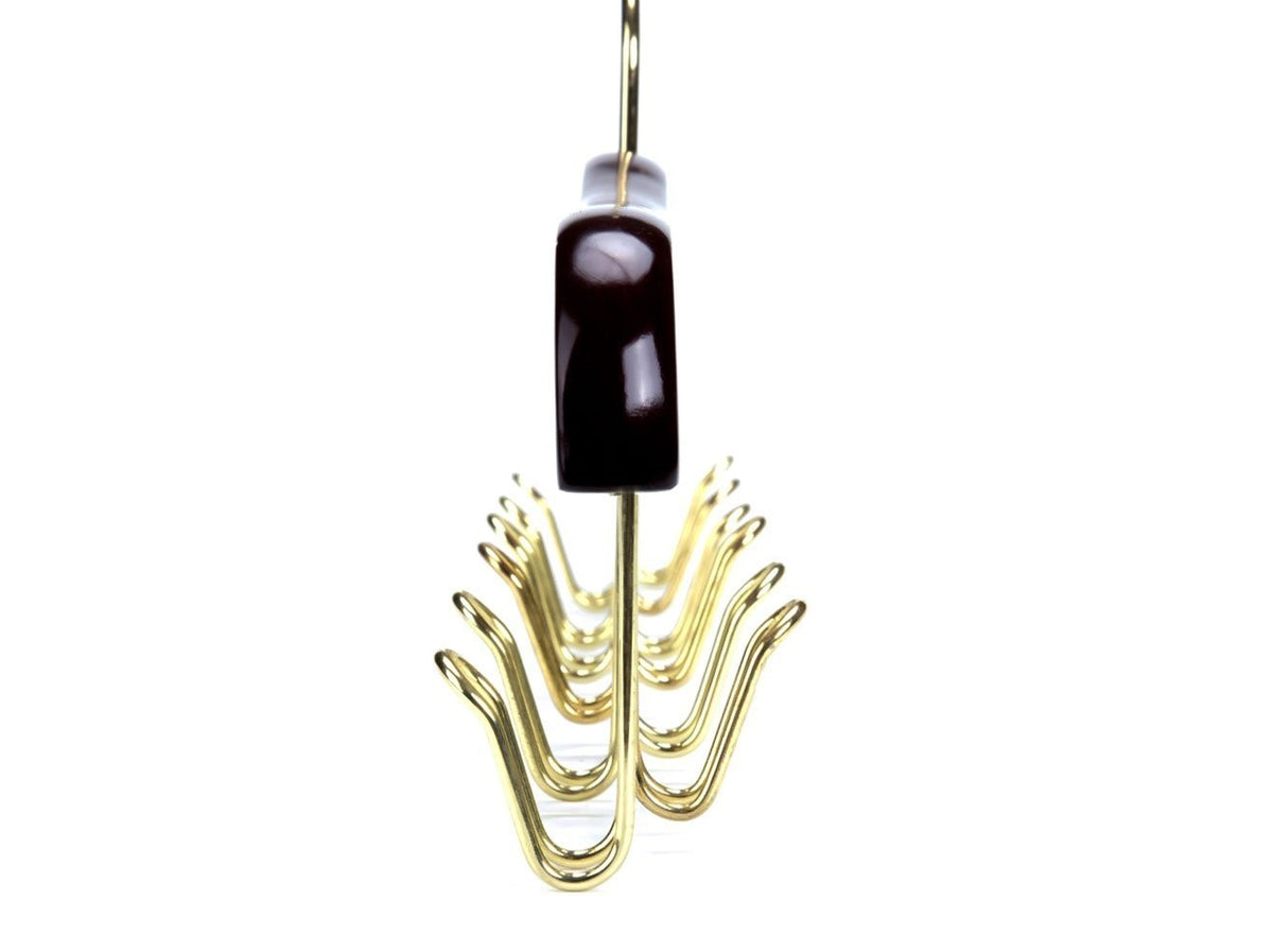 Wooden Specialty Belt Hanger - Walnut & Brass