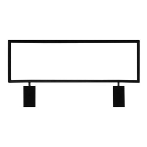 7" H x 22" W Black Sign Holder for Grid wall