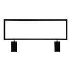 7" H x 22" W Black Sign Holder for Grid wall