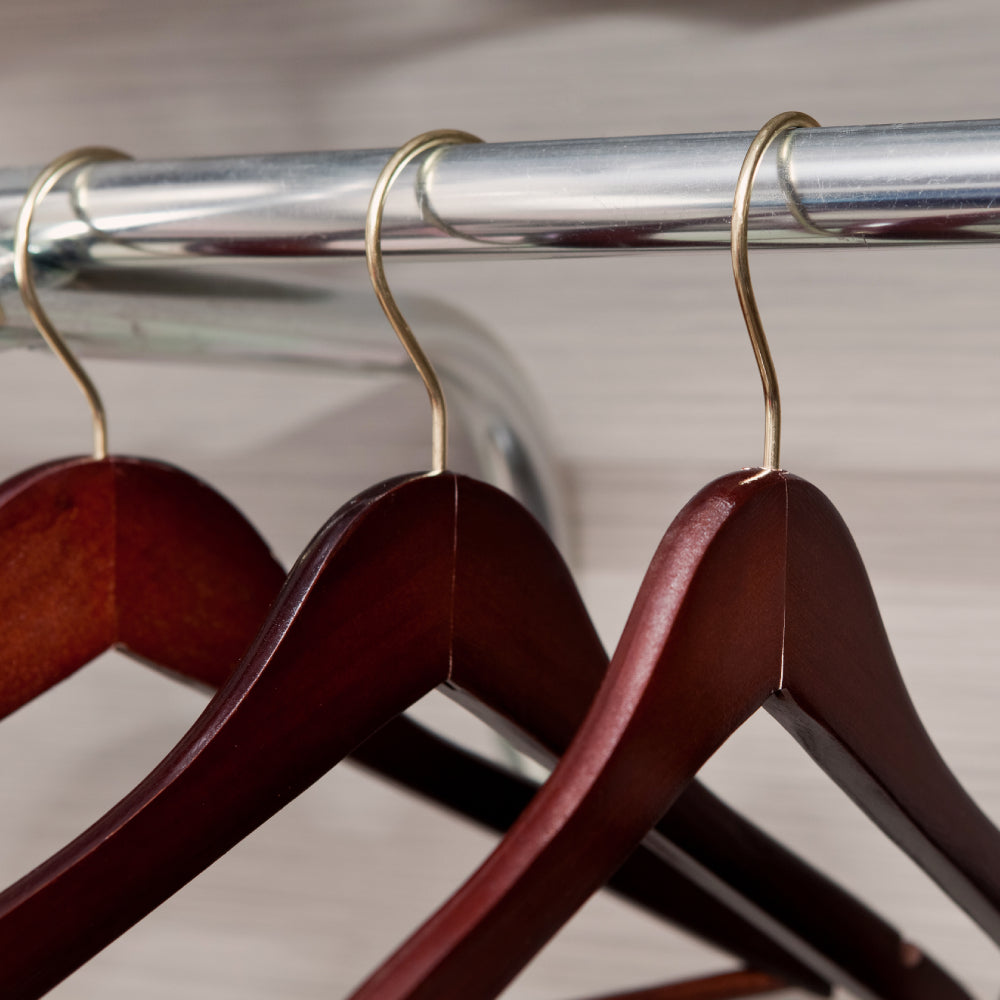 Walnut & Brass Wood Hangers