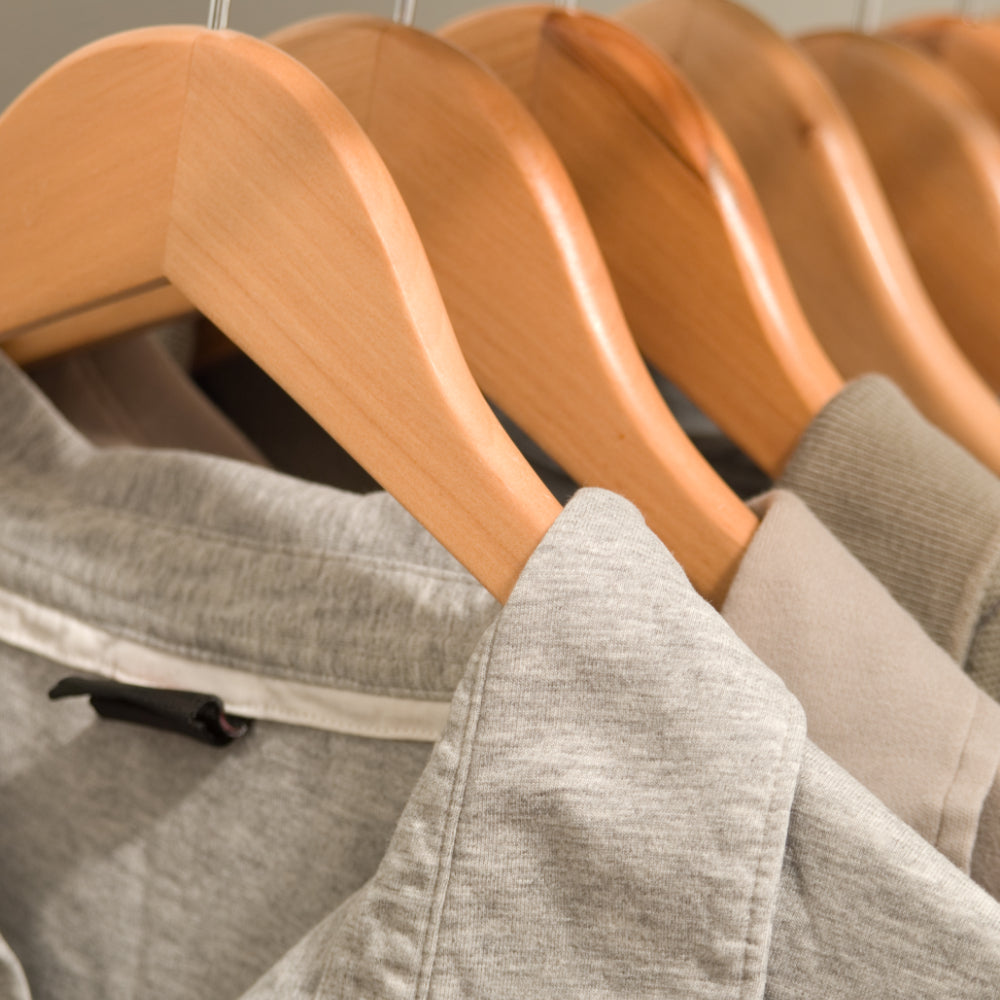 Natural & Chrome Wood Hangers