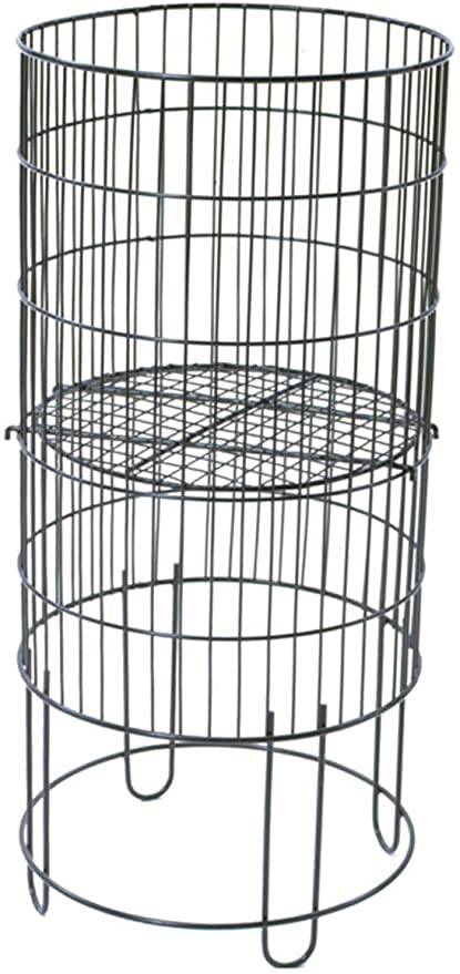 Black Collapsible Round Dump Bin Display Basket Retail Store Fixture 15"