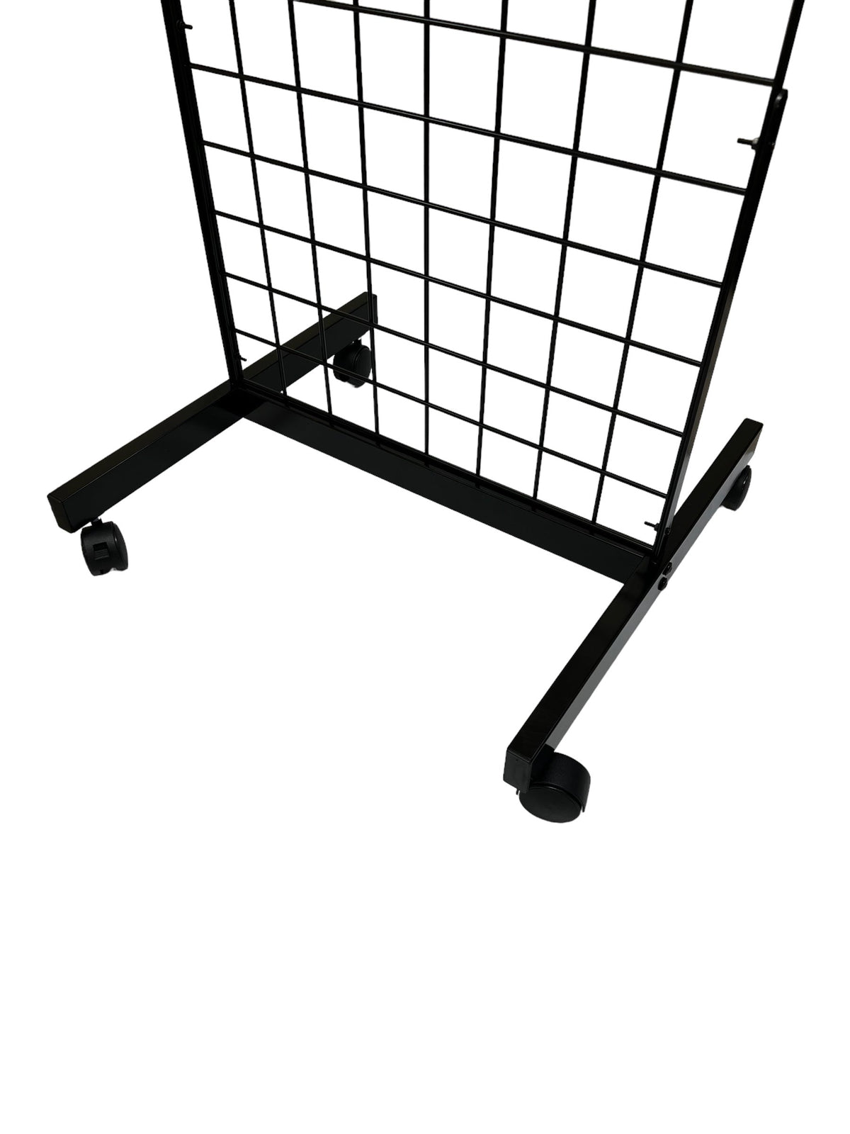 Black 2' x 6' Heavy Duty Rolling Gridwall Display Panels - Set of 2