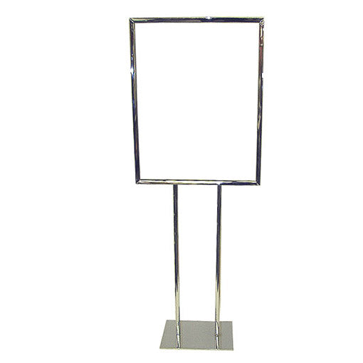 22" x 28" Twin Pole Bulletin Holder Poster Frame Floor Standing Sign Stand