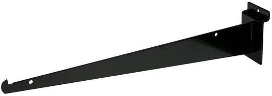 14" Black Slatwall Shelf Brackets with Lip