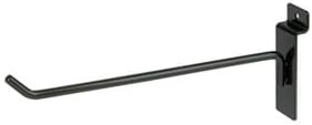 Only Hangers Commercial Deluxe Slatwall Hooks, 8", Black