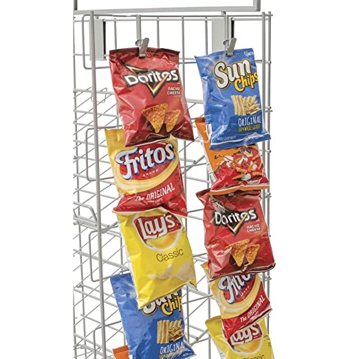 Potato Chip Rack w/ 5 Shelves and 48 Clips