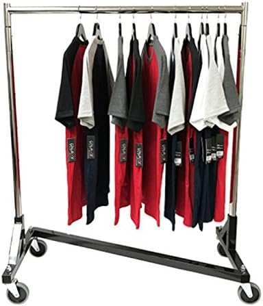 Small Commercial Grade Rolling Z Rack with Nesting Black Base (41" Length)
