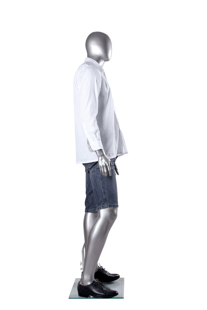 Matte Silver Male Mannequin