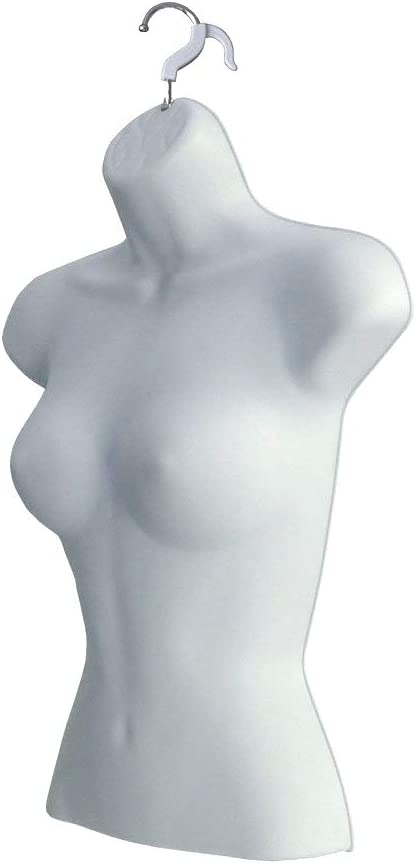 Female Torso Body Mannequin Form (Waist Long) Great for Small and Medium Sizes