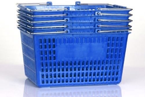Only Hangers Shopping Basket (Set of 5) Durable Plastic with Metal Handles