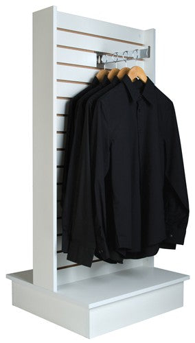 Two Way White Slatwall Merchandiser