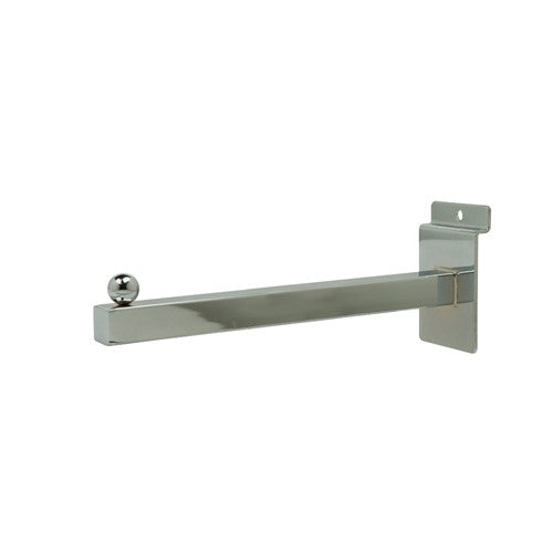 Faceout Square Tube 12" For Slatwall Chrome
