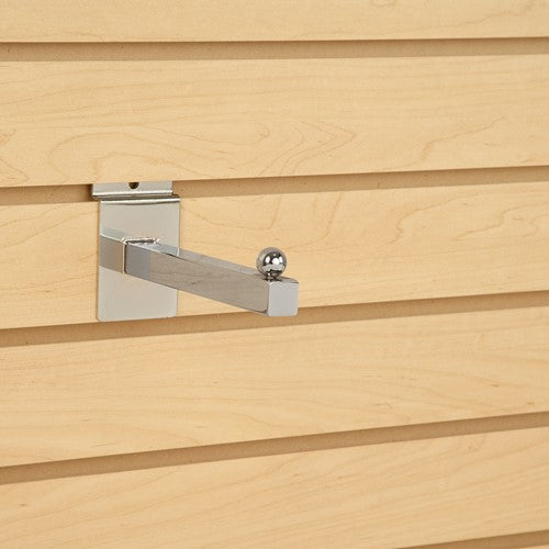 Faceout Square Tube 12" For Slatwall Chrome