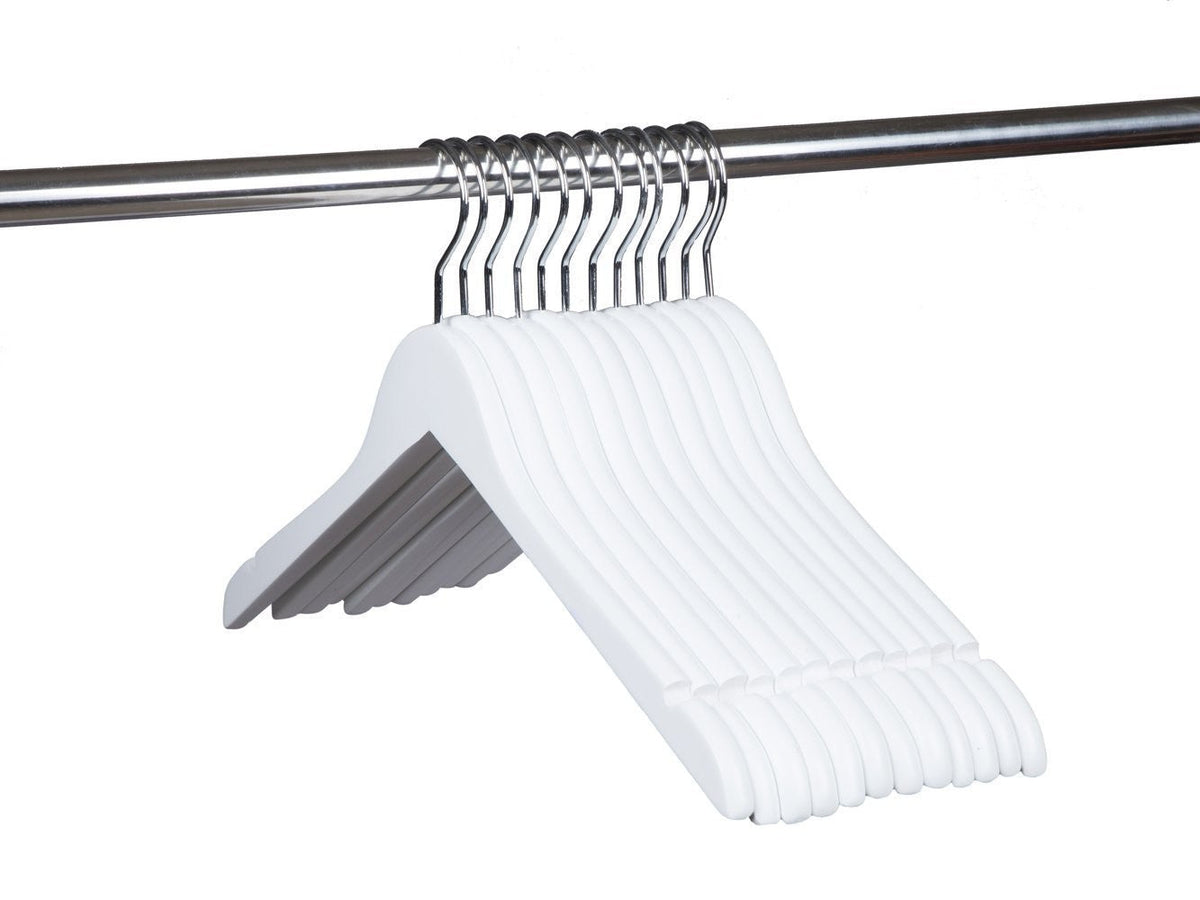 White Wooden Dress-Shirt Hanger