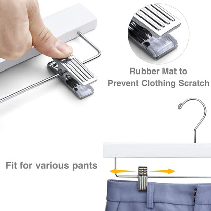 White Wooden Pant-Skirt Hanger